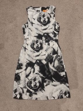 Joe Fresh Andy Warhol-Inspired Black & White Rose Sheath Dress